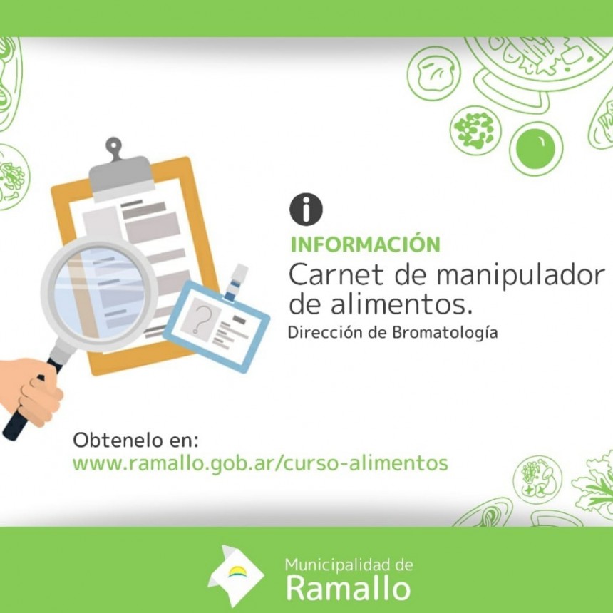   CARNET DE MANIPULADOR DE ALIMENTOS Las personas que trabajen en procesos de alimentos deberán obtener el correspondiente carnet.