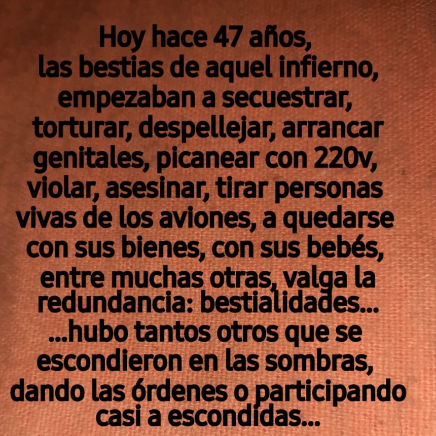 NUNCA MÁS !!!