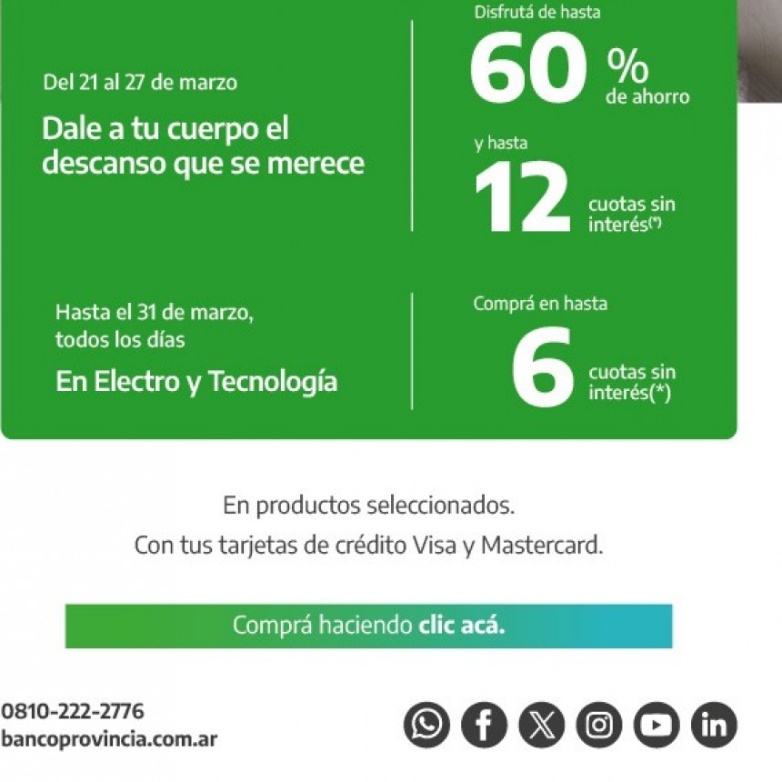 BENEFICIOS BANCO PROVINCIA
