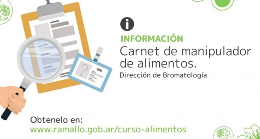  CARNET DE MANIPULADOR DE ALIMENTOS Las personas que trabajen en procesos de alimentos deberán obtener el correspondiente carnet.