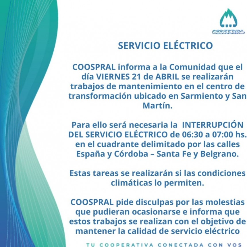 INTERRUPCIÓN DEL SERVICIO ELÉCTRICO