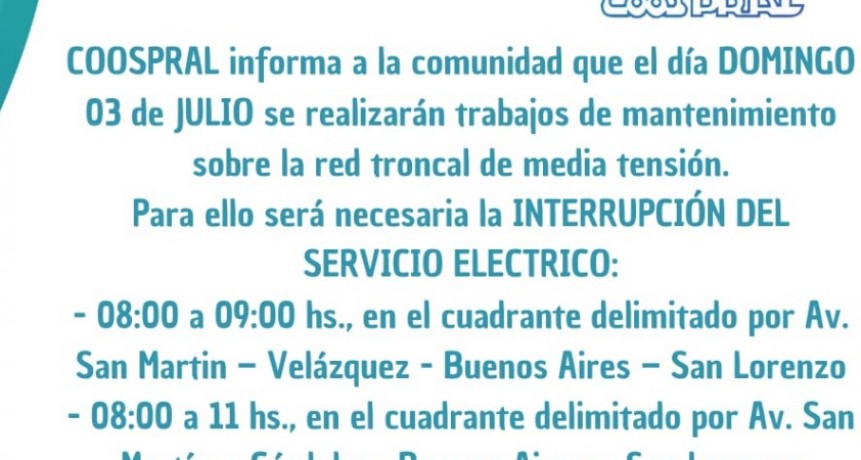 INTERRUPCION DE SERVICIO ELÉCTRICO