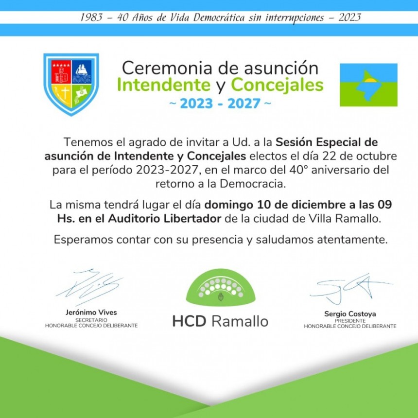 MAURO POLETTI ASUME COMO INTENDENTE DE RAMALLO